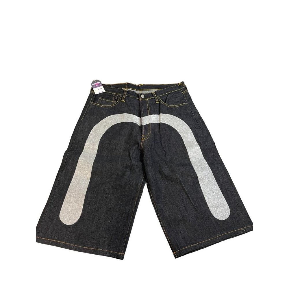 Y2k Evisu Jean Short Sz 36